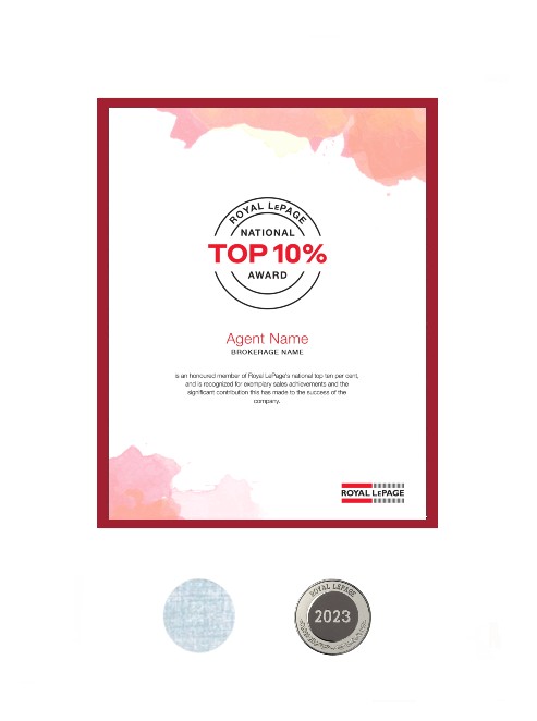 Refill - Royal LePage National Top 10% Award